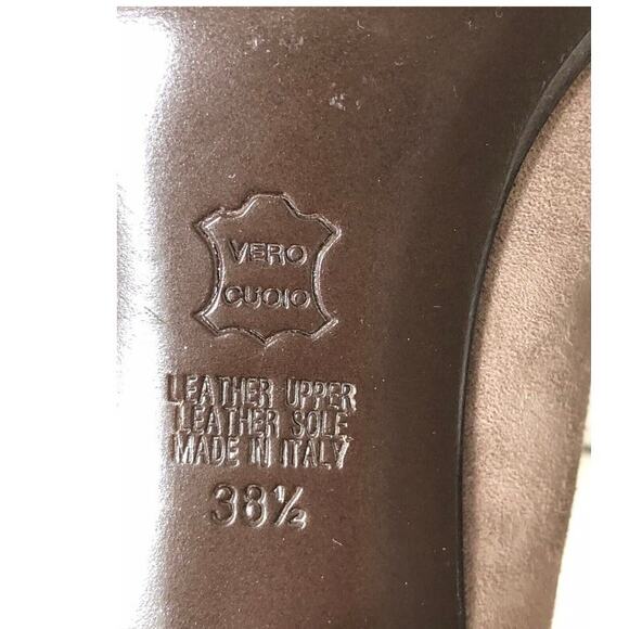 Galo Hand Made Italy Brown Suede Low Heel Buckle Eu 38.5/us 8 Academia Preppy - Picture 7 of 7